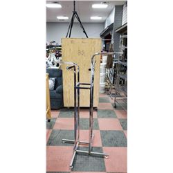 CHROME CLOTHES RACK ON WHEELS