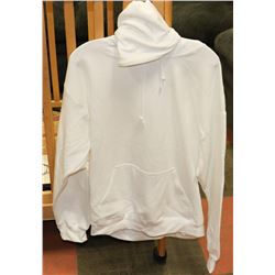QUALITY WHITE GILDAN SIZE MEDIUM HOODIE