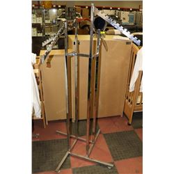 CHROME ADJUSTABLE CLOTHES RACK
