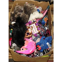 BOX OF TY PLUSH STUFFED ANIMALS
