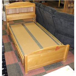 MAPLE SINGLE SIZE CAPTAINS BED WITH UNDER STORAGE