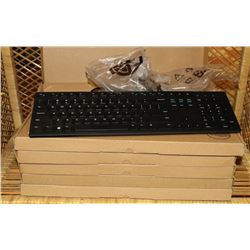LOT OF 11 DELL COMPUTER KEYBOARD -7PCS KB212B  AND