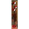 Image 1 : RETRO STYLE RED FLOOR LAMP WITH 3 LIGHTS  66" TALL