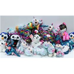 BOX OF TY PLUSH STUFFED ANIMALS