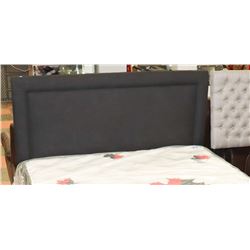 NEW GREY FABRIC QUEEN SIZE BEDFRAME-MATTRESS NOT