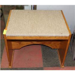 HARDWOOD BENCH/STOOL:  2' LONG X 1" -6"
