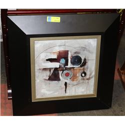FRAMED MODERN ABSTRACT WALL HANGING