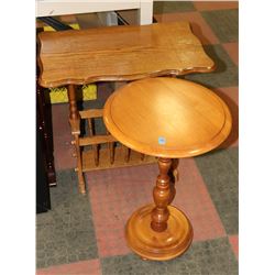 VINTAGE MAPLE END TABLE SOLD WITH OAK MAGAZINE