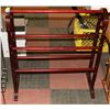 Image 1 : BLANKET RACK CHERRY WOOD  - 26" X 29"