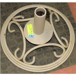 LIGHT BROWN METAL UMBRELLA BASE -