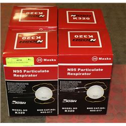 4 BOXES OF N95 RESPIRATORS
