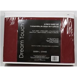 DREAM TOUCH MAROON QUEEN SIZE SHEET SET
