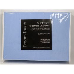 NEW DREAM TOUCH BLUE QUEEN SIZE SHEET SET