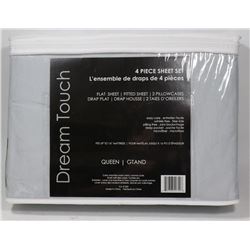 DREAM TOUCH GREY QUEEN SIZE SHEET SET