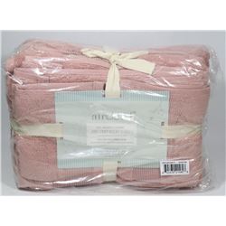 NEW PINK 6 PIECE AIR CLOUD ZERO TWIST RESORT TOWEL