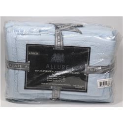 NEW POWDER BLUE, 6 PIECE ALLURE TOWEL SET
