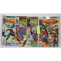 LOT OF 4 AMAZING SPIDER MAN COMICS #170, #190,