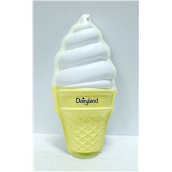 1970'S PLASTIC STORE DISPLAY DAIRYLAND DQ SIGN