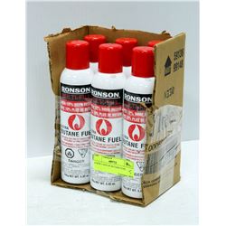 6 NEW CANS OF BUTANE FUEL