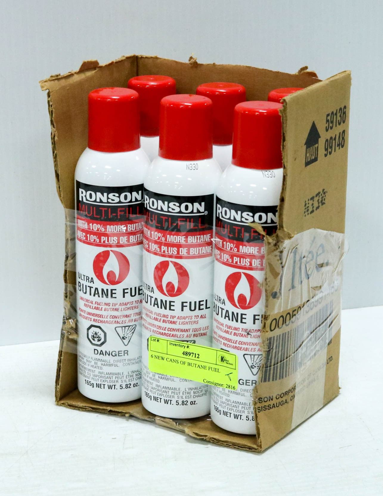 6 NEW CANS OF BUTANE FUEL