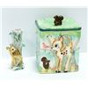 Image 1 : 1950s DISNEY BAMBI COOKIE JAR AND VASE