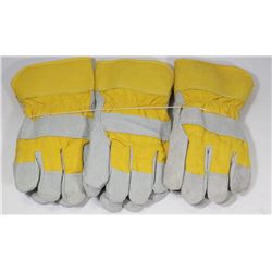 3 PAIRS OF NEW WORK GLOVES