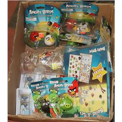 LARGE BOX OF ANGRY BIRD KEYCHAINS