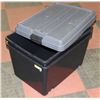 Image 1 : SET OF 2 BLACK STORAGE CONTAINERS ON