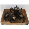 Image 1 : SET OF SILVER PLATED ITEMS - TEA POT, SUGAR