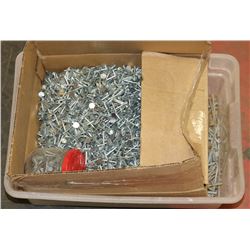 BIN WITH 20 LBS. 3 1/2 INCH COATED FRAMING