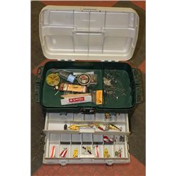 LARGE PLANO TACKLE BOX WITH FISHING TACKLE