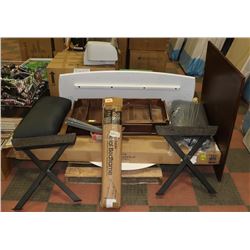 PALLET OF MISC FURNITURE AND ACCESSORIES -  SOME