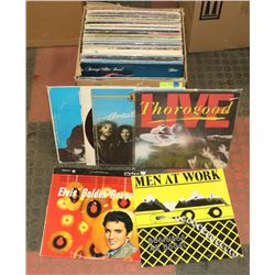 BOX OF VINTAGE ROCK AND ROLL ALBUMS