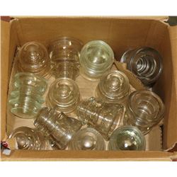 BOX OF CLEAR INSULATORS