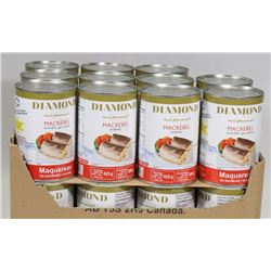 CASE OF DIAMOND BRAND MACKERAL IN BRINE
