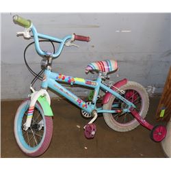 LITTLE MISS MATCHED GIRLS BIKE W/ TRAINING WHEELS