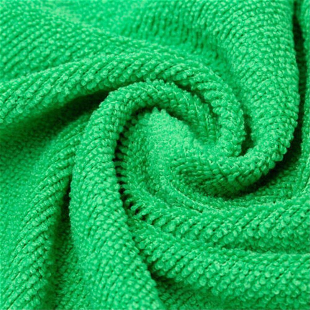 PACK OF 10 NEW GREEN MICROFIBER RAGS