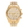 Image 2 : NEW MICHAEL KORS 44MM GOLD TONE LEXINGTON MSRP$655