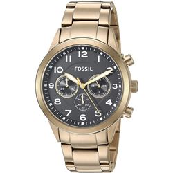 NEW FOSSIL TRIPLE CHRONO GOLD TONE 43MM WATCH