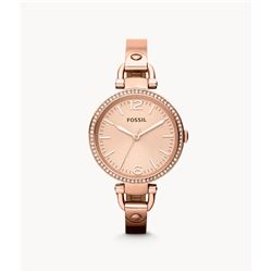 NEW FOSSIL GLITZ ROSE-GOLD TONE 32MM MSRP $205
