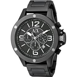 NEW ARMANI EXCHANGE 48MM BLACKDIAL CHRONO MSRP$325