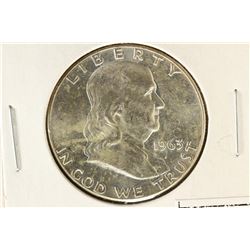 1963 FRANKLIN HALF DOLLAR BRILLIANT UNC