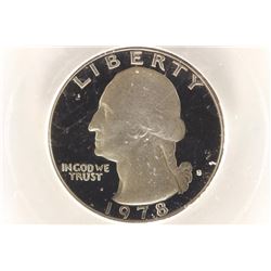 1978-S WASHINGTON QUARTER PCGS PR70 DCAM