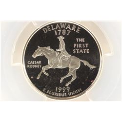 1999-S SILVER DELAWARE QUARTER PCGS PR69 DCAM