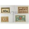 Image 1 : 4 ASSORTED GERMAN NOTGELDS 2-10 & 2-20 HELLERS
