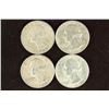 Image 1 : 1943, 57-D, 61 & 1964 WASHINGTON SILVER QUARTERS