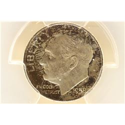 1958-D SILVER ROOSEVELT DIME PCGS MS66FB TONED