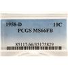 Image 3 : 1958-D SILVER ROOSEVELT DIME PCGS MS66FB TONED