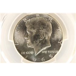 1965 SMS 40% SILVER JOHN F. KENNEDY HALF PCGS SP65