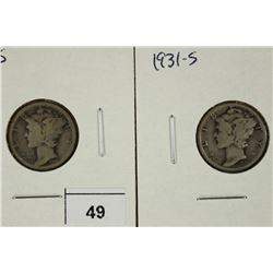 1926-S & 1931-S MERCURY DIMES (SEMI-KEYS)